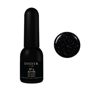 Didier Lab viršutinis sluoksnis su blizgučiu "Glitter No2", 10ml