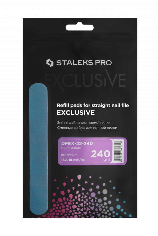STALEKS PRO -   klijuojami nagų dildės abrazyvai EXCLUSIVE 240gr