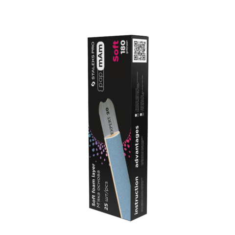 STALEKS PRO - PapMam maunami nagų dildės abrazyvai EXCLUSIVE SOFT 180gr