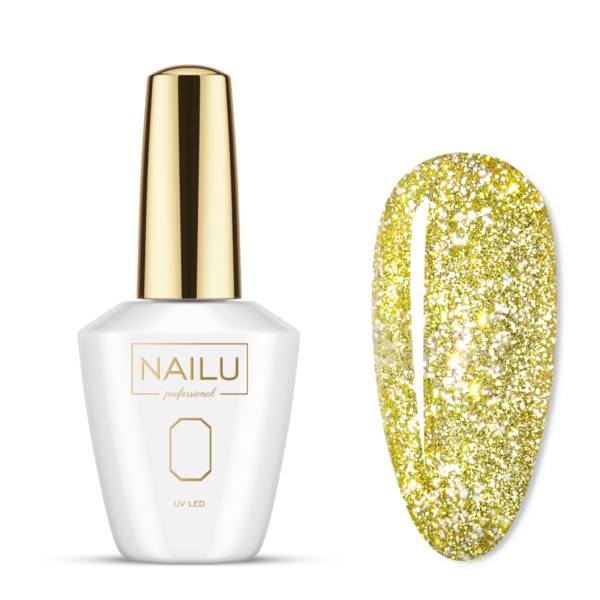 NAILU FLASH LIGHT Gelinis lakas - 010 GOLDEN PRINCESS NAILU FLASH LIGHT Gelinis lakas - 010 GOLDEN PRINCESS